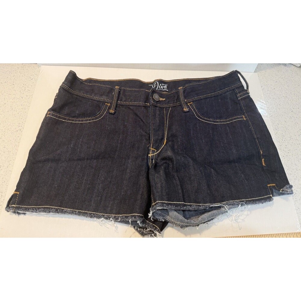 Old Navy Womens The Diva Cut-off Denim Dark Blue Jean Short Shorts Size 4